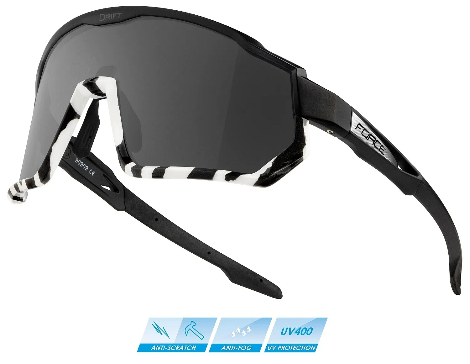 glasses FORCE Drift - Black Zebra/Black