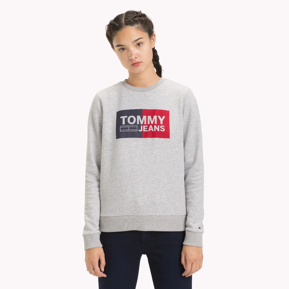 Grey Essential Logo Sweatshirt | Sweatshirts & Hoodies | Tommy Hilfiger