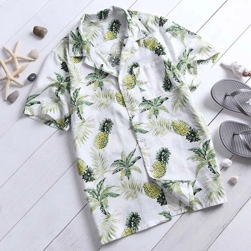 Hawaii Style Full Printing Summer Casual Shirts Men