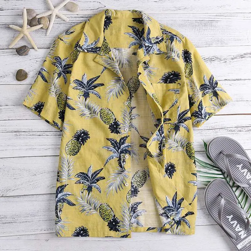 Hawaii Style Full Printing Summer Casual Shirts Men