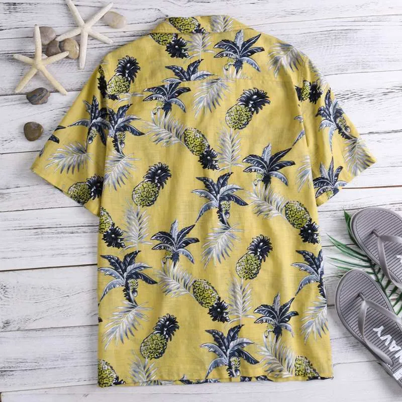 Hawaii Style Full Printing Summer Casual Shirts Men