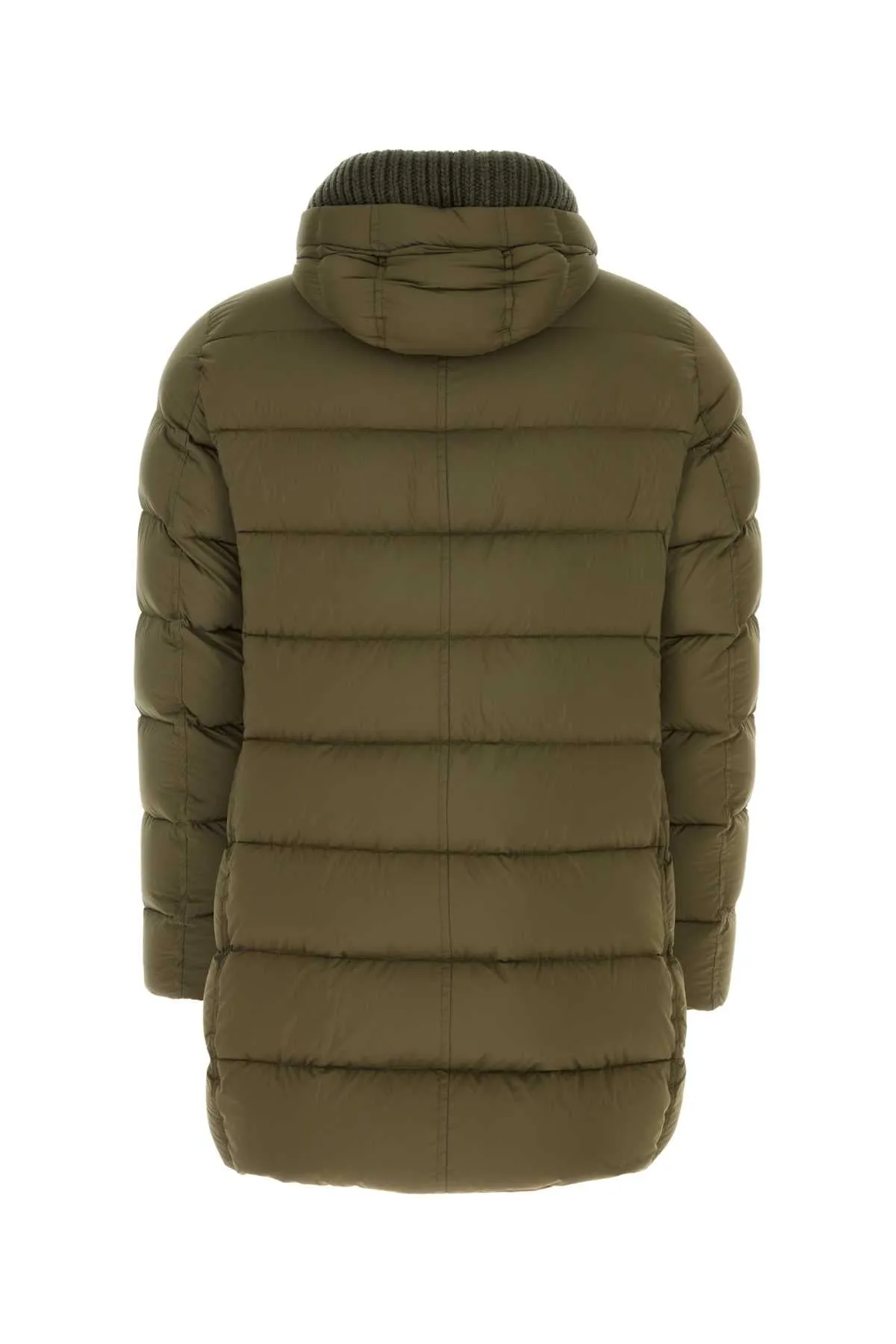 Herno Army Green Nylon Padded Jacket