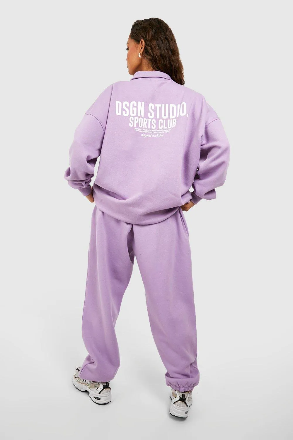 Hoodies & Sweatshirts | Dsgn Studio Sports Club Oversized Half Zip Sweatshirt | boohoo