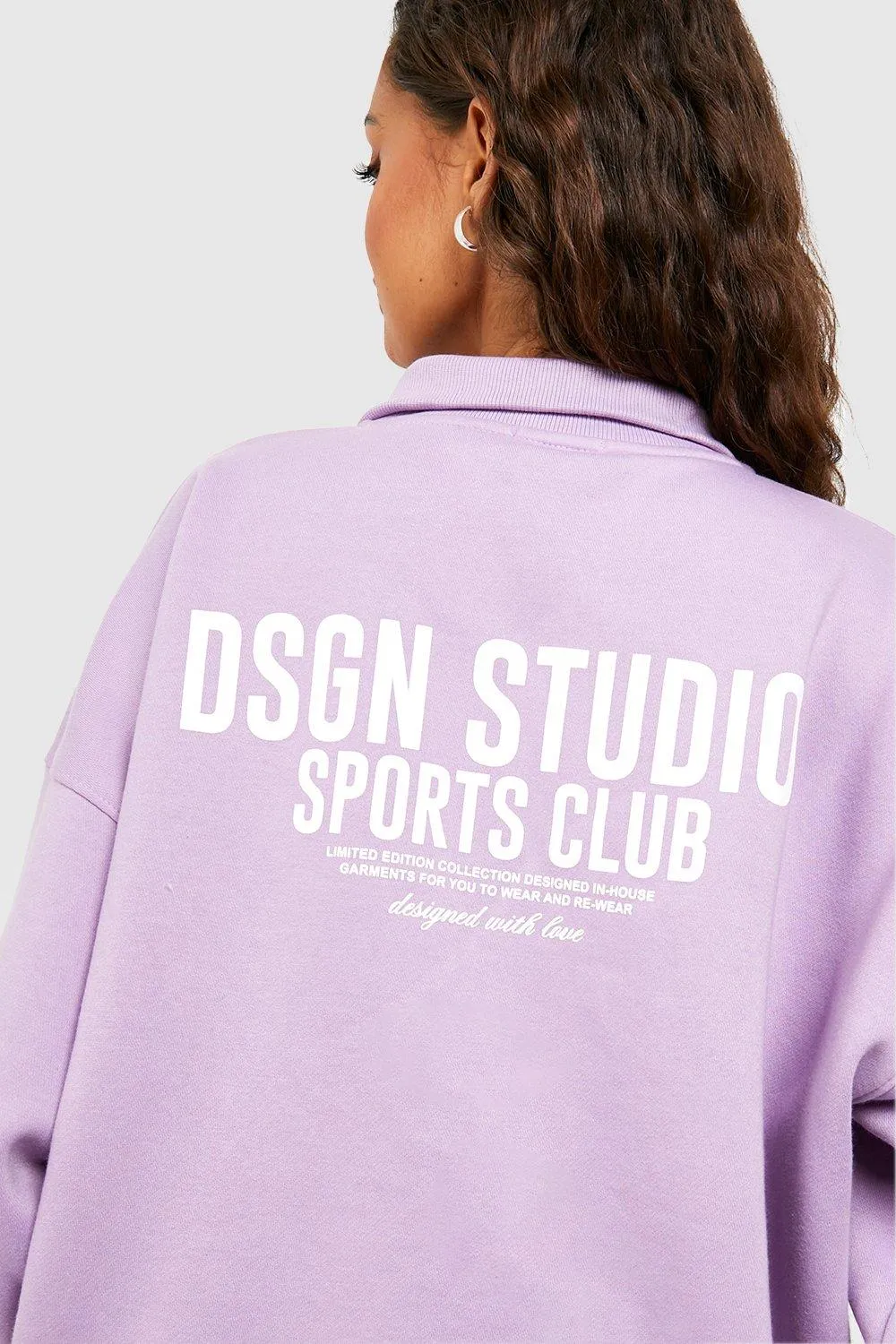 Hoodies & Sweatshirts | Dsgn Studio Sports Club Oversized Half Zip Sweatshirt | boohoo