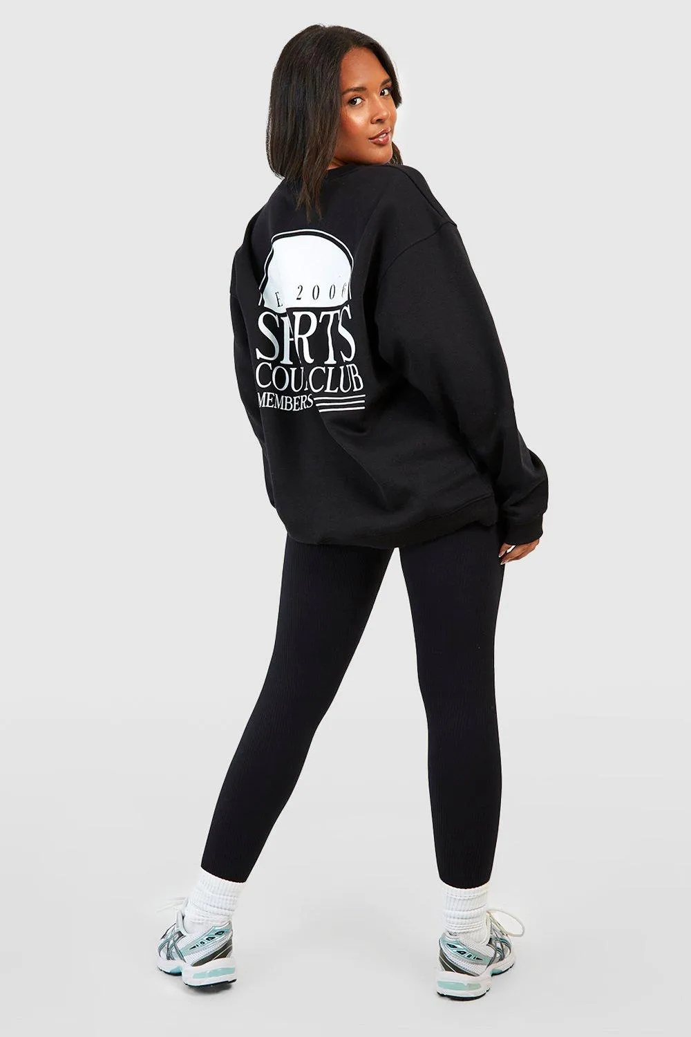 Hoodies & Sweatshirts | Plus Sports Club Slogan Printed Sweatshirt | boohoo