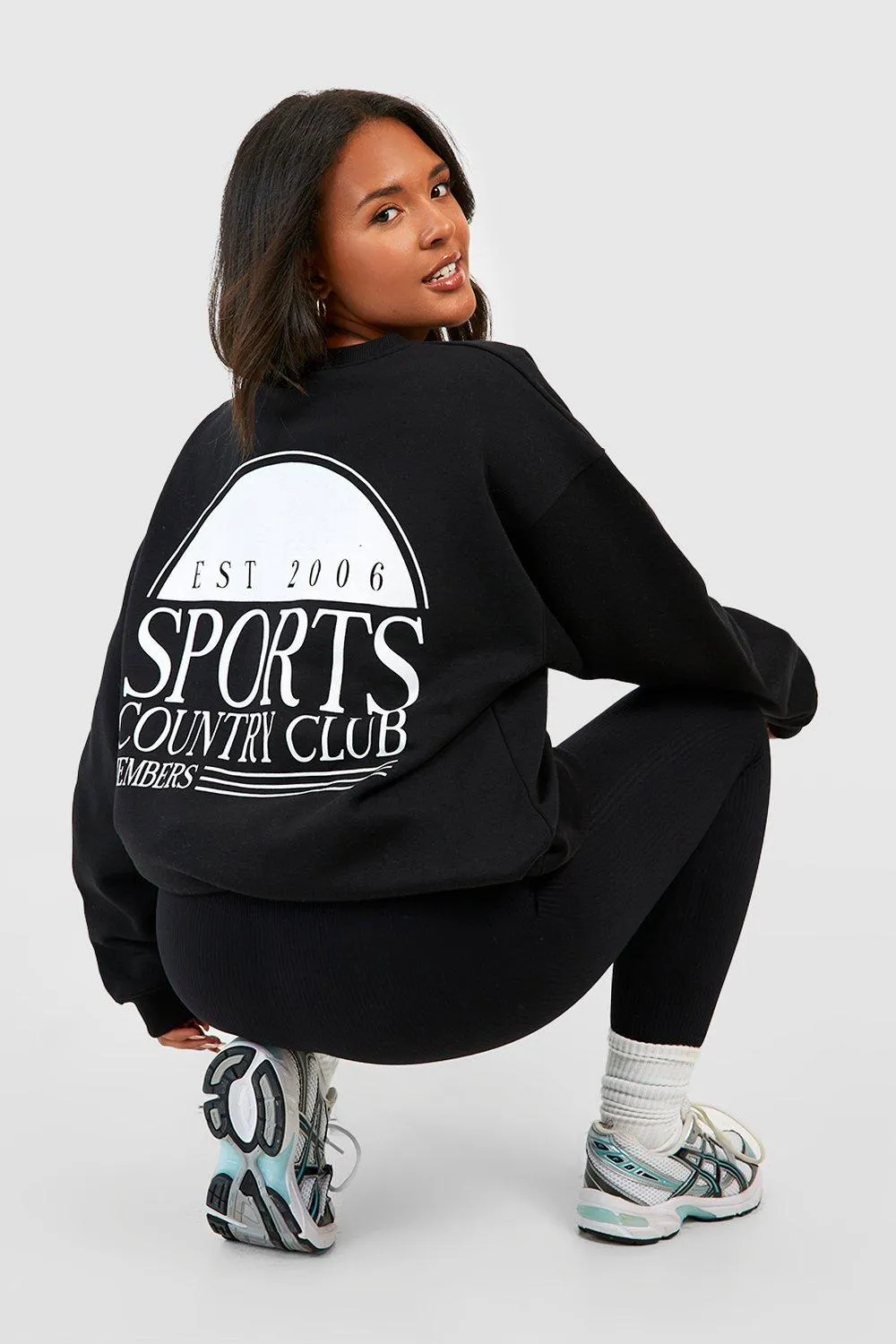 Hoodies & Sweatshirts | Plus Sports Club Slogan Printed Sweatshirt | boohoo