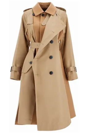 hybrid coat in gabardine and 24 07349 BEIGE