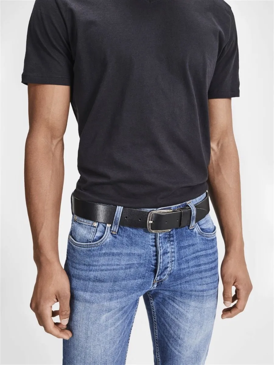 Jack & Jones Paul Leather Belt Black