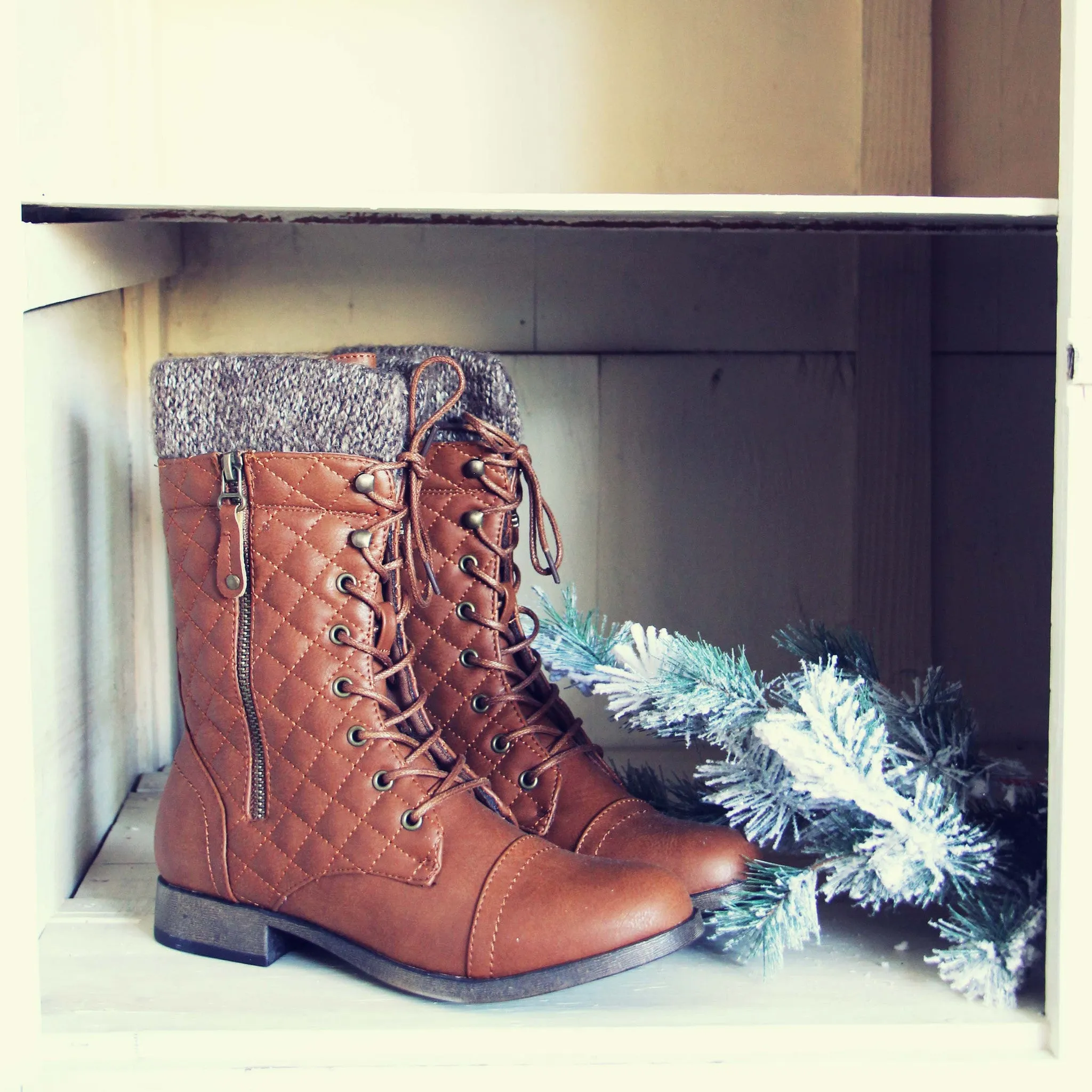 Jack Pine Sweater Boots in Cognac