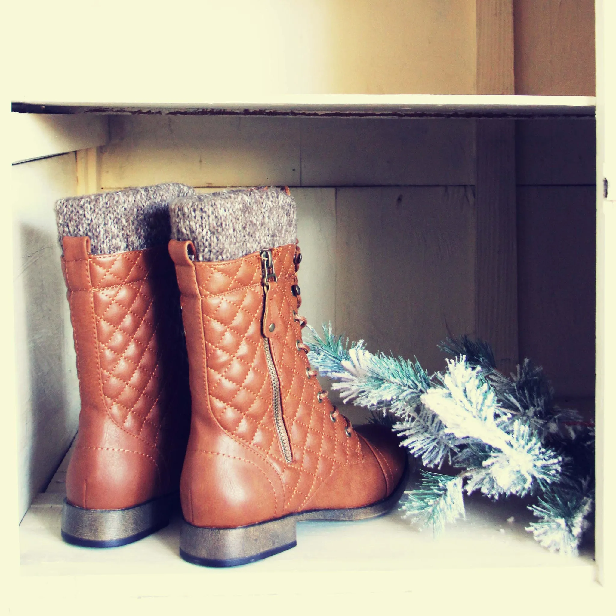 Jack Pine Sweater Boots in Cognac