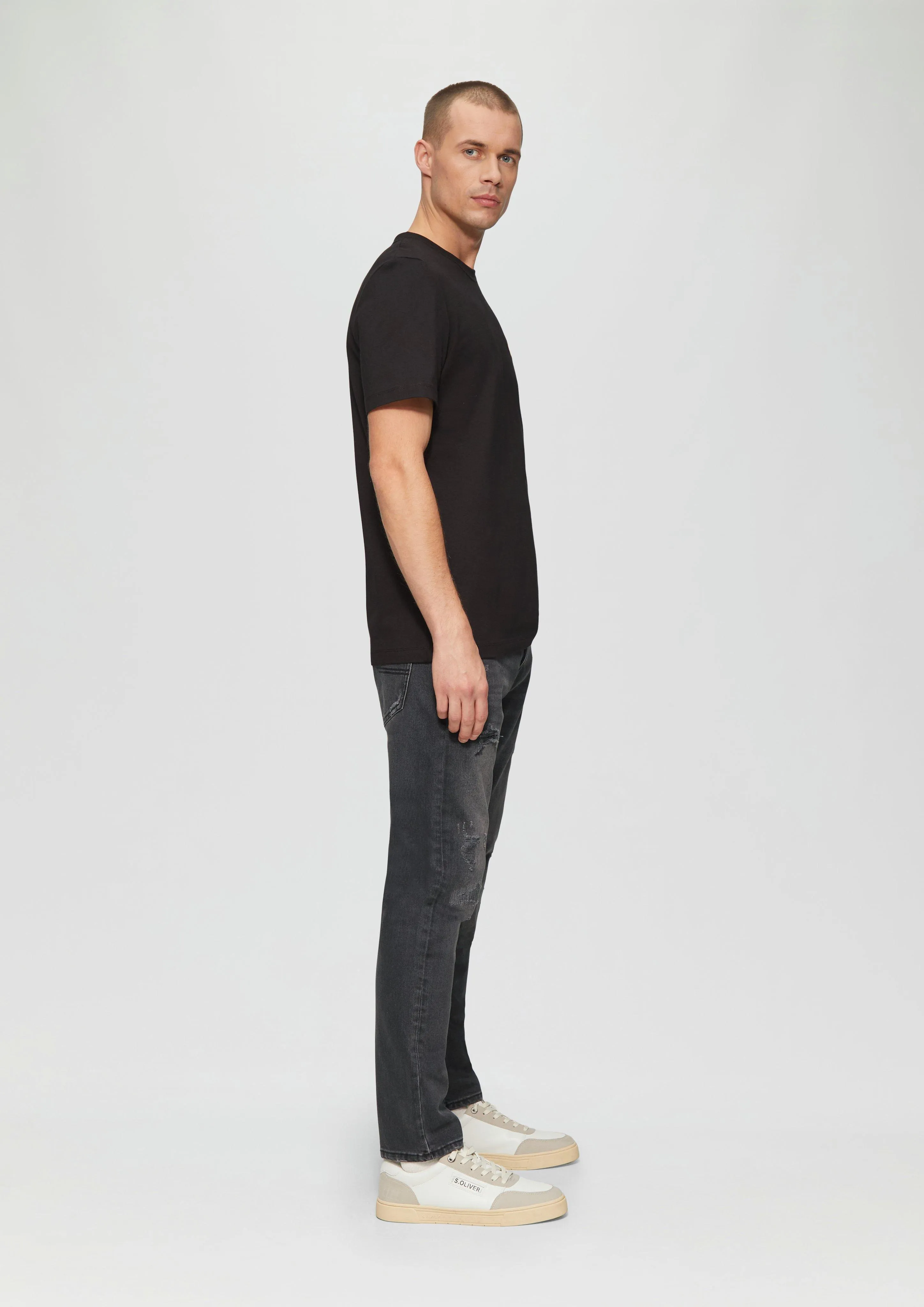 Jeans Mauro / Regular Fit / Mid Rise / Tapered Leg / Destroyed-Effekt