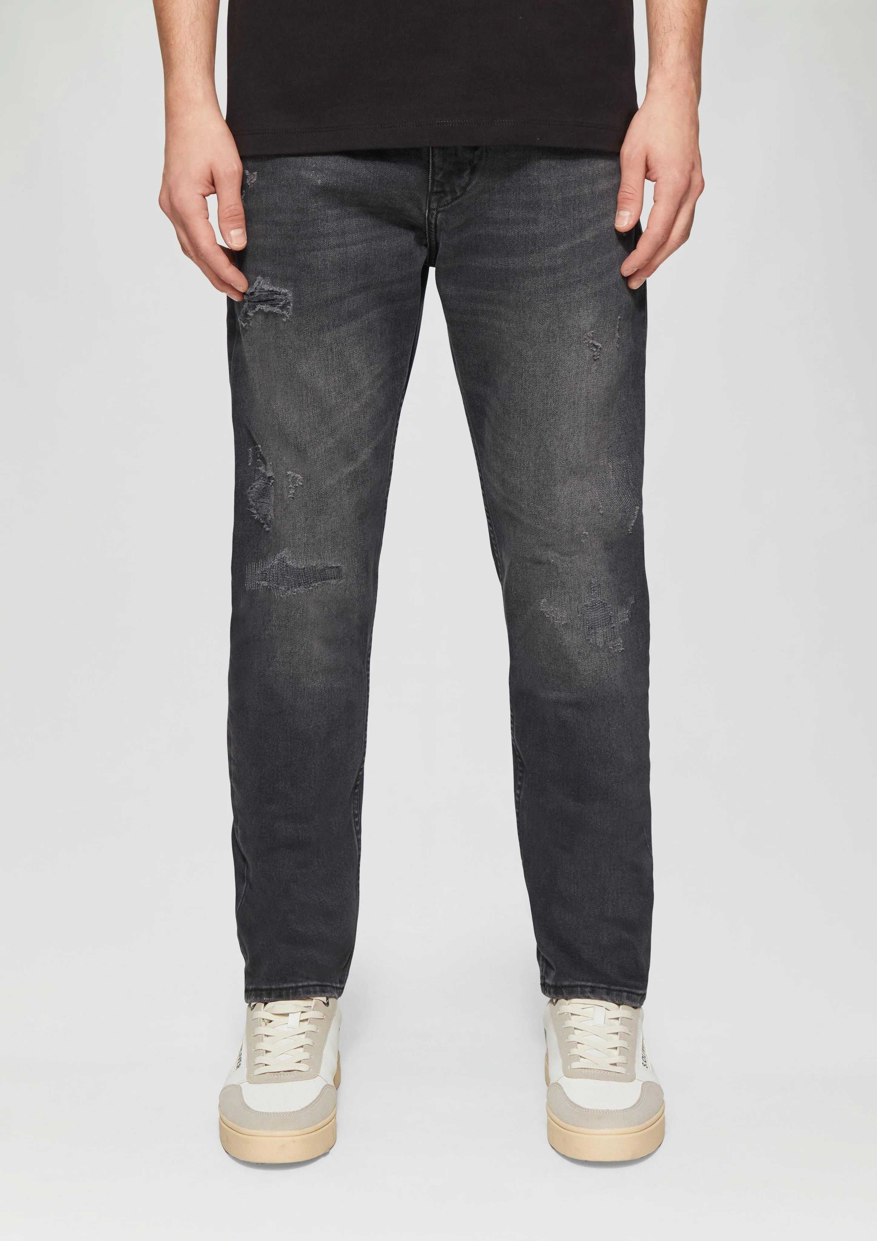 Jeans Mauro / Regular Fit / Mid Rise / Tapered Leg / Destroyed-Effekt