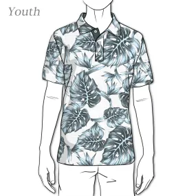 Jungle Haupia Gray - OGA Youth Polo - Haupia / Cool Gray