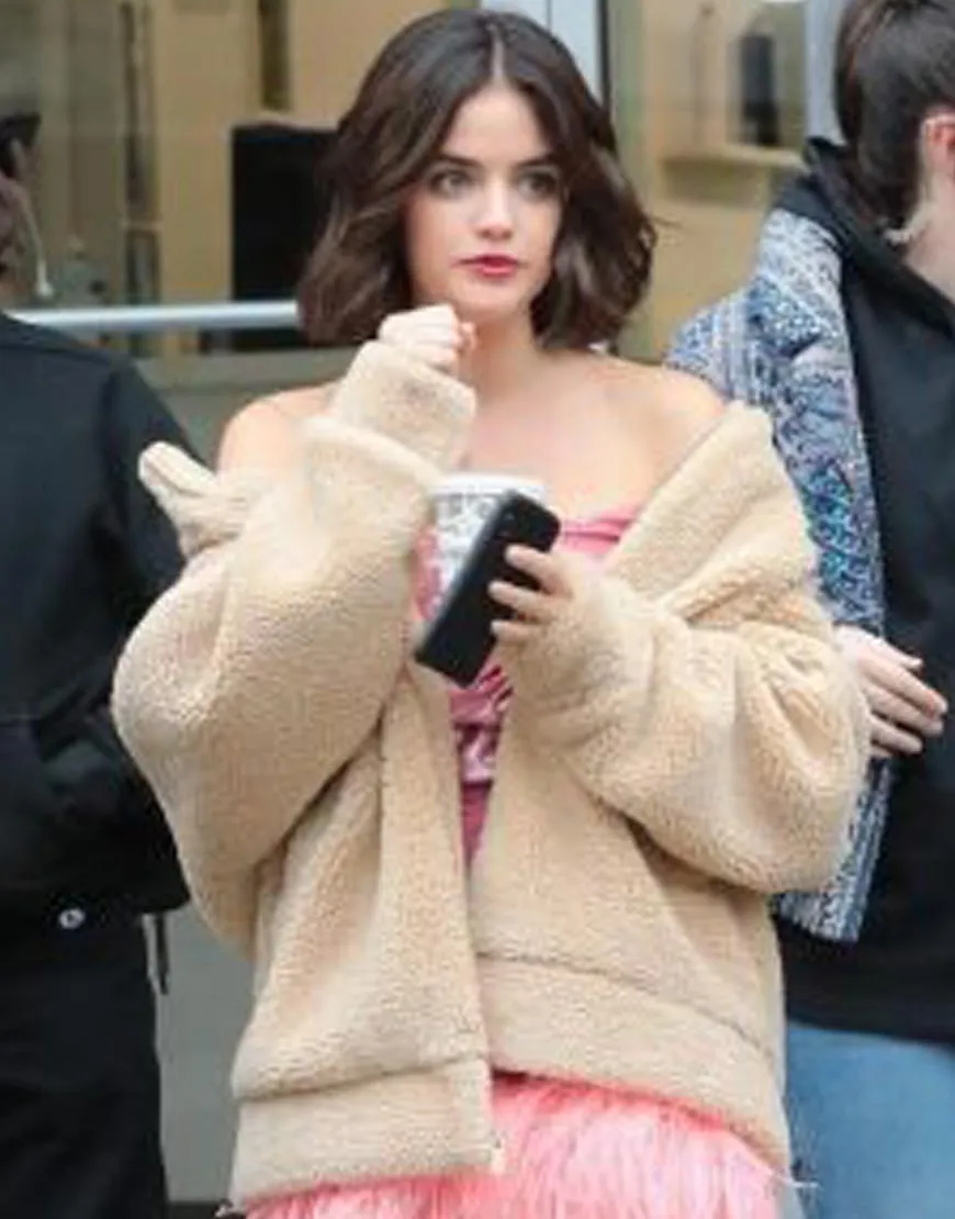 Katy Keene Lucy Hale Fawn Coat - Shearling Coat