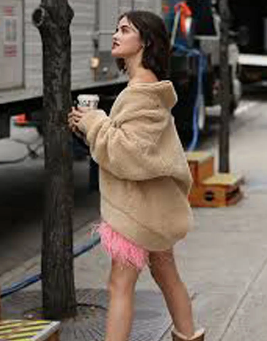 Katy Keene Lucy Hale Fawn Coat - Shearling Coat