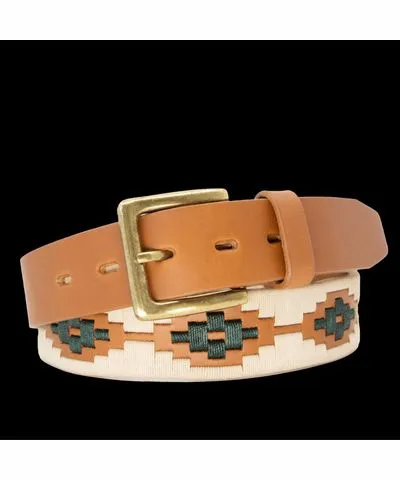 La Matera Men's Cazador Polo Belt Tan