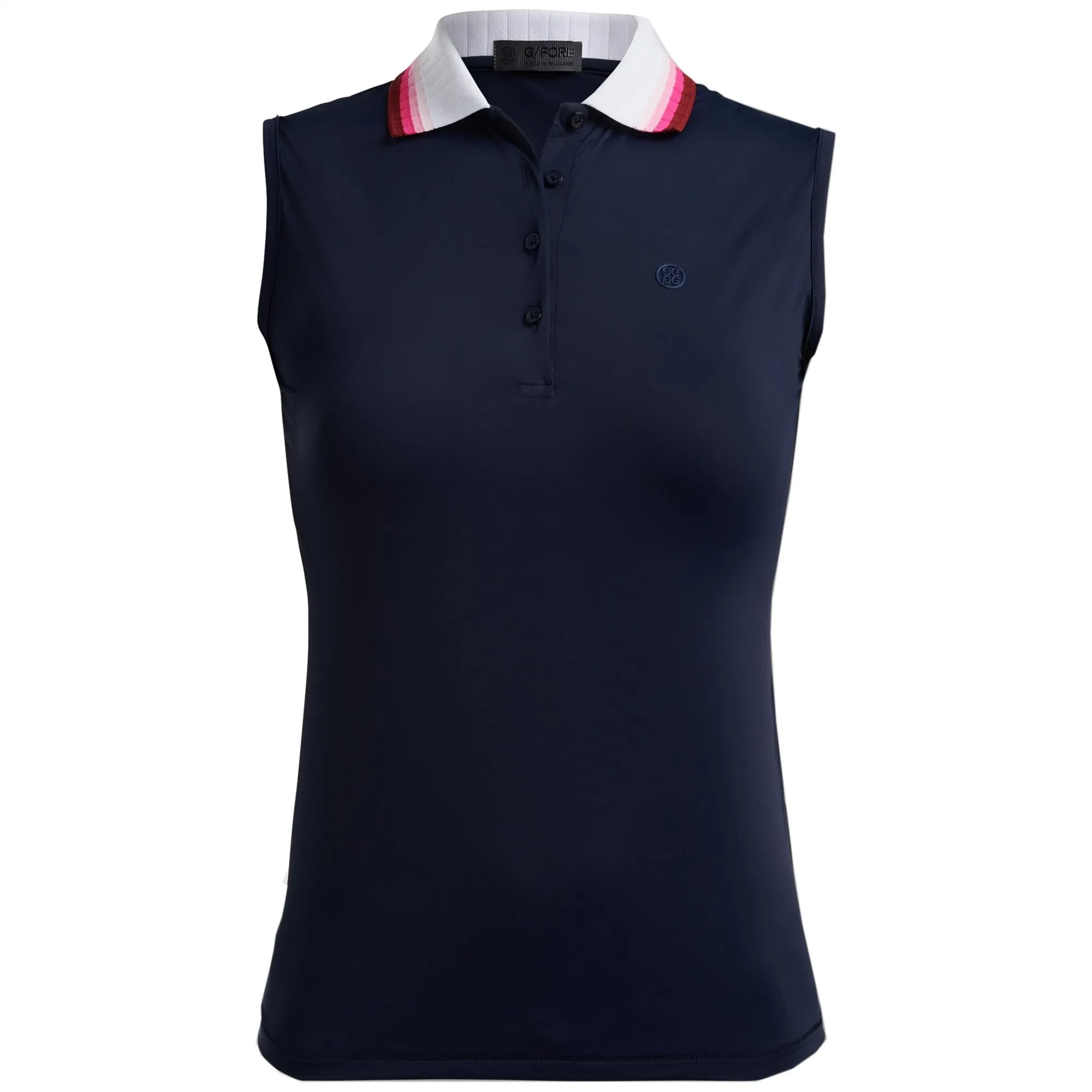 Ladies G/FORE Pleated Collar Sleeveless Polo Twilight