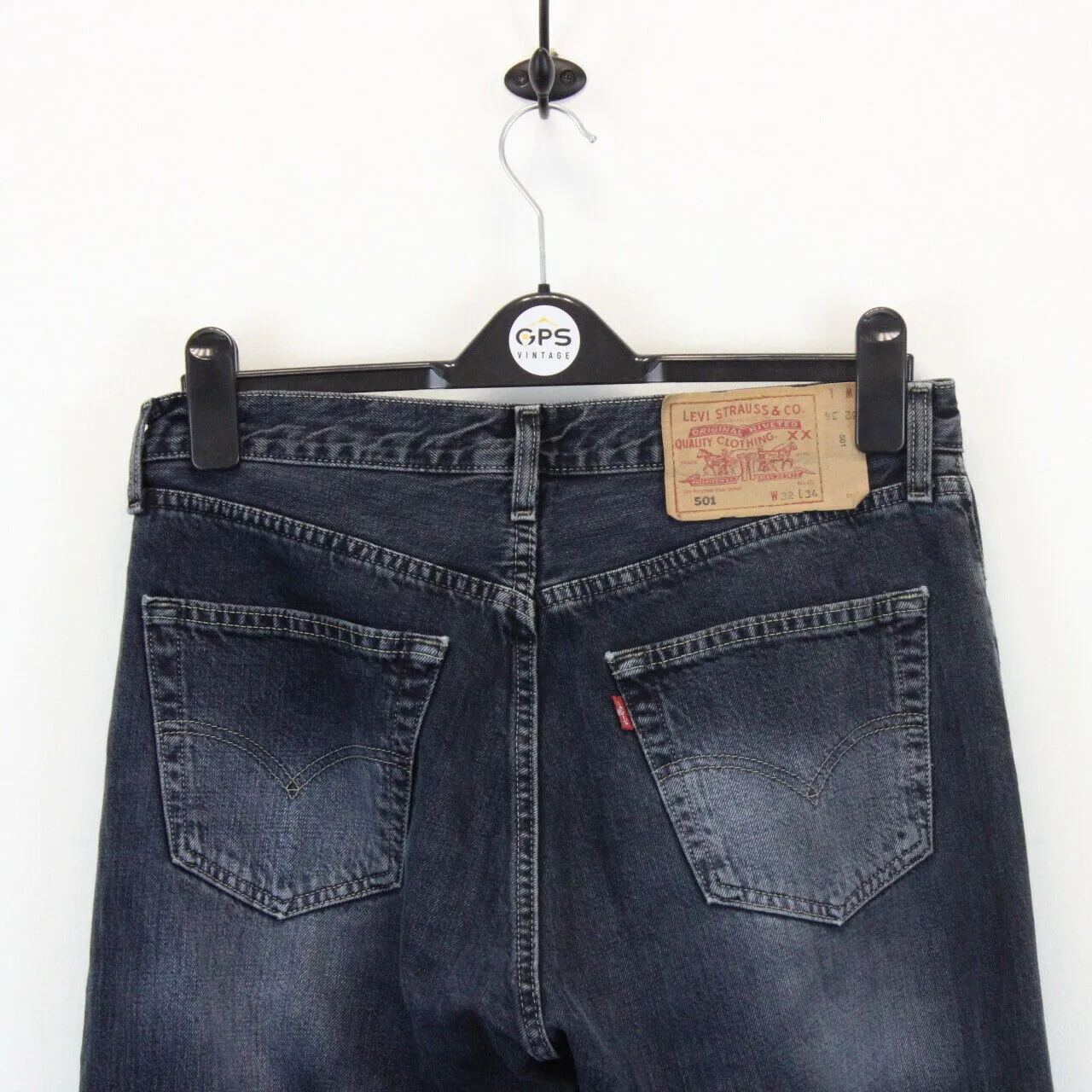 LEVIS 501 Jeans Black Charcoal | W32 L34