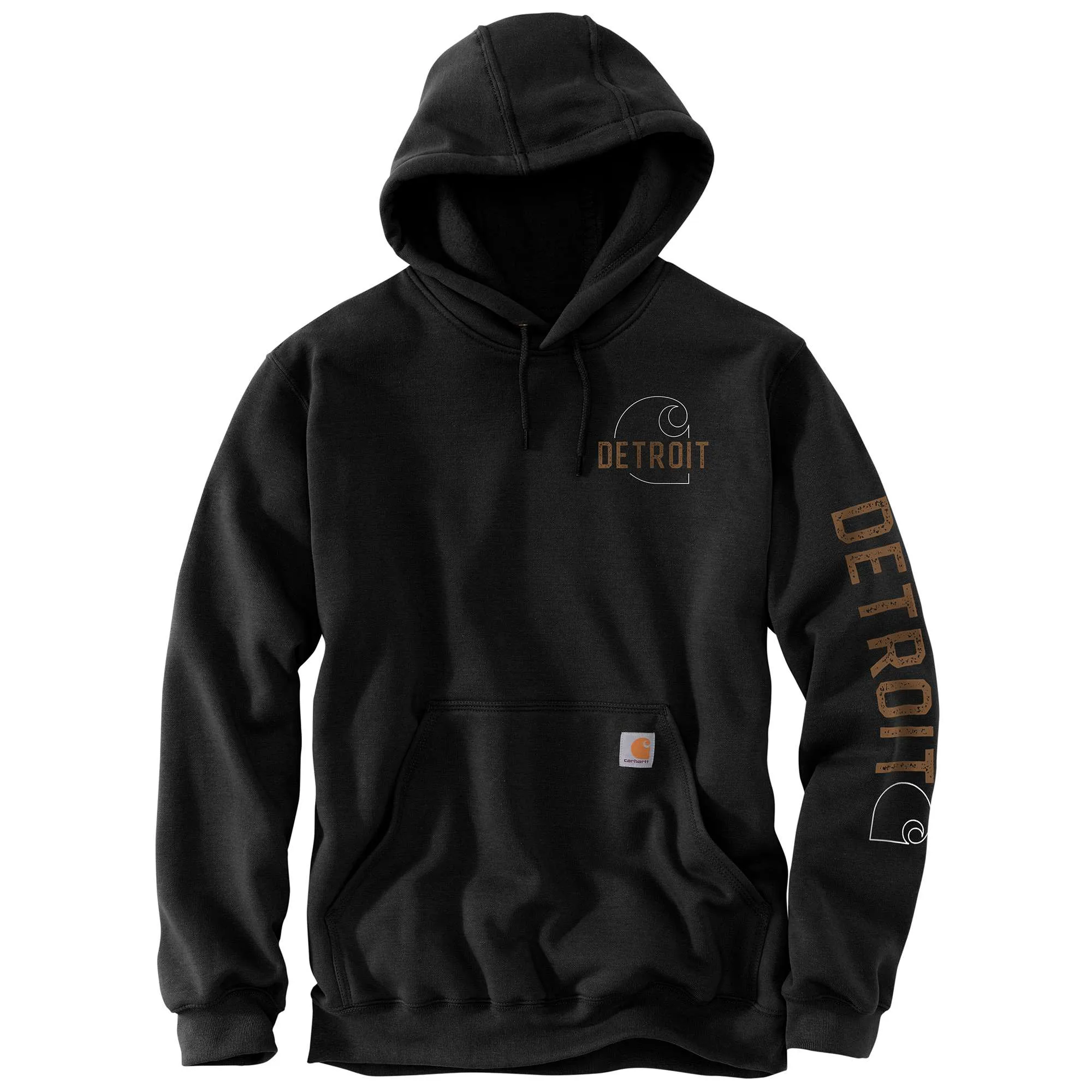 Loose Fit Midweight Hooded Detroit Graphic Sweatshirt