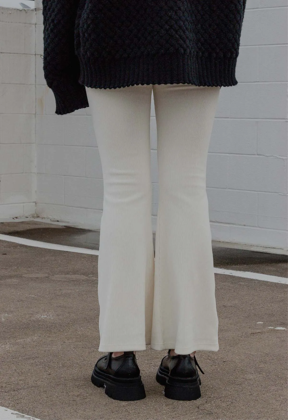 Mavis Corduroy Flare Pant - Cream