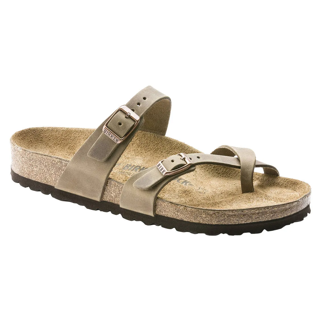 Mayari (Tobacco Brown) Oiled Leather Thong Sandal