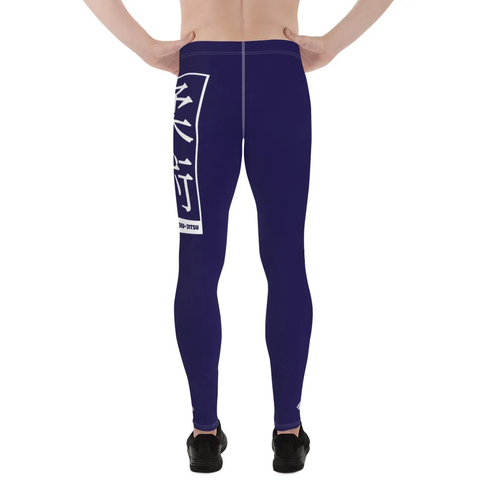 Men's Athletic Workout Leggings For Jiu Jitsu 002 - Midnight Blue