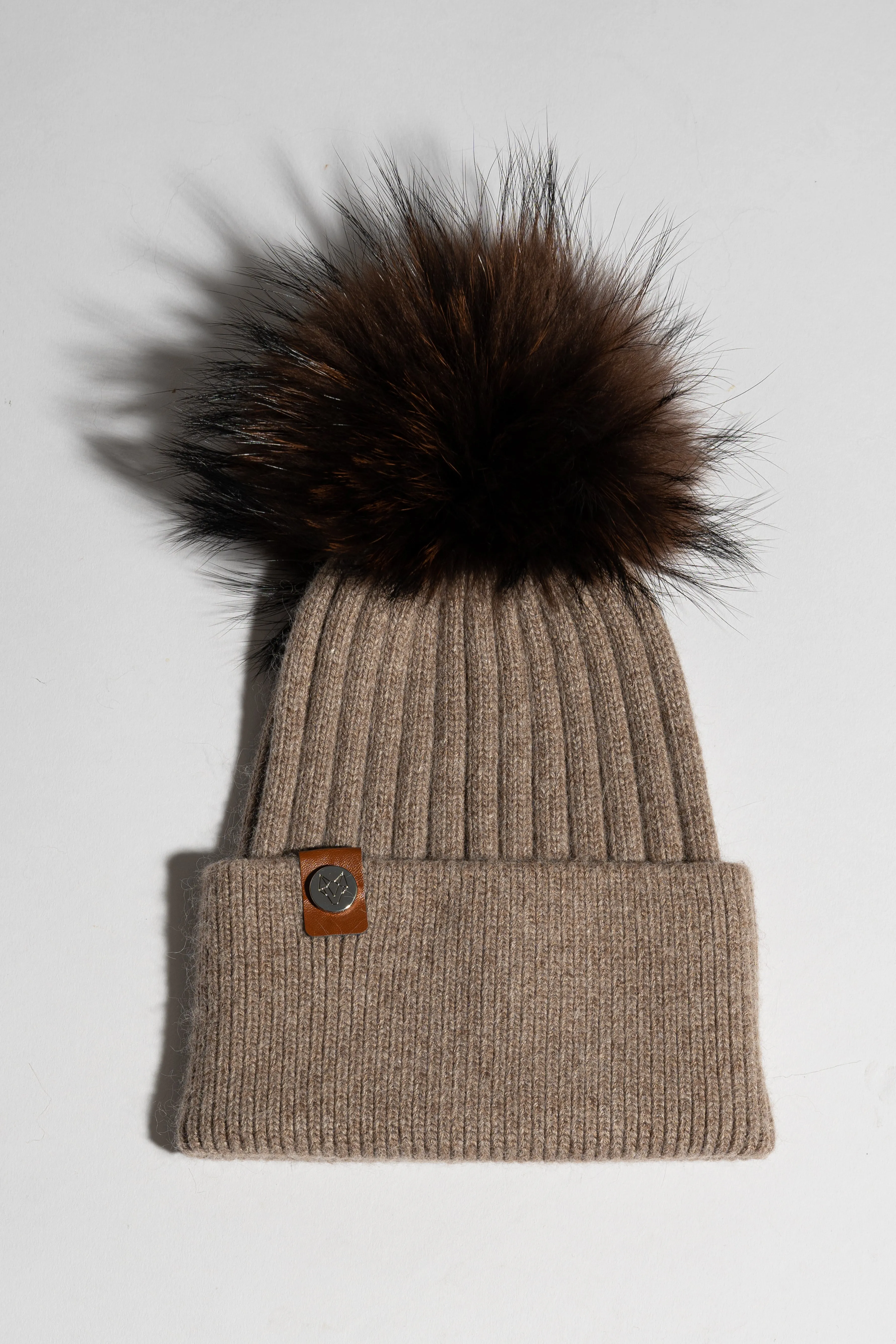 Mens Harley Pom Pom Hat - Oatmeal