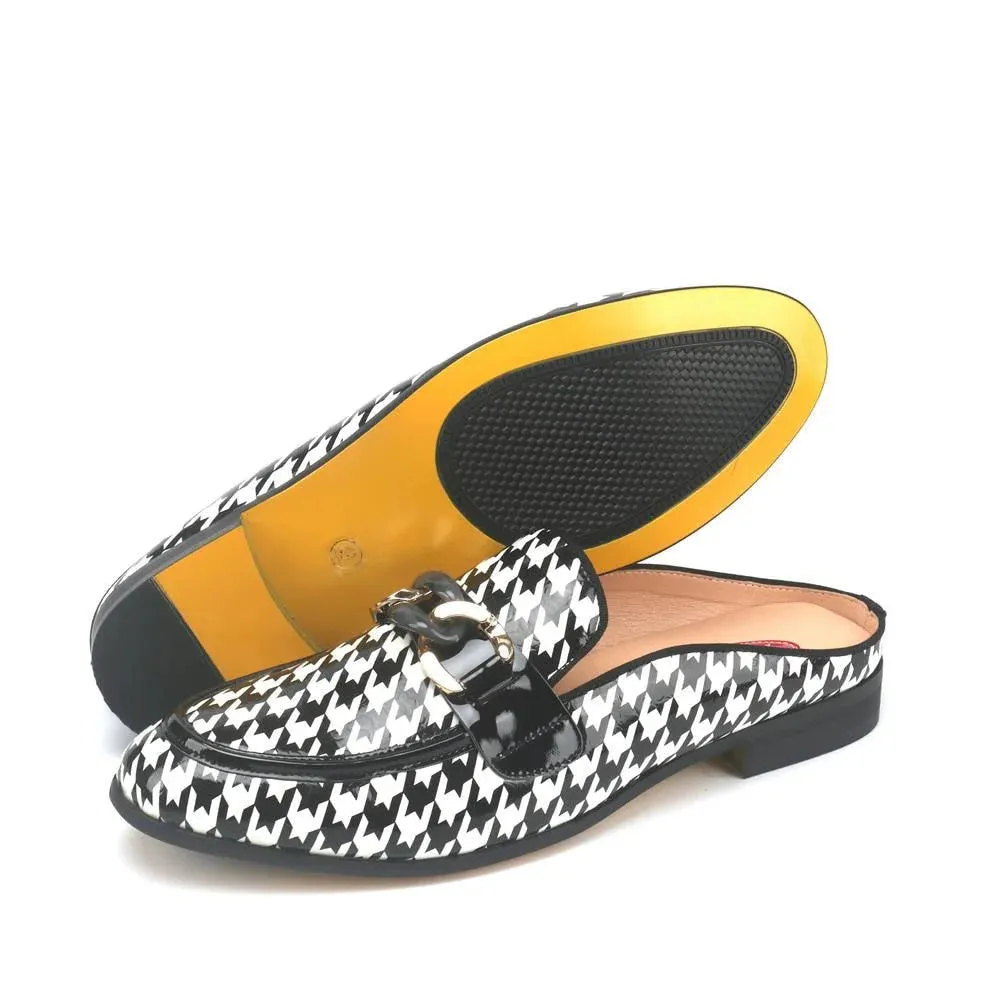 Men's Summer Concise Style Geometric Pattern Outdoor Half Slipper Shoes