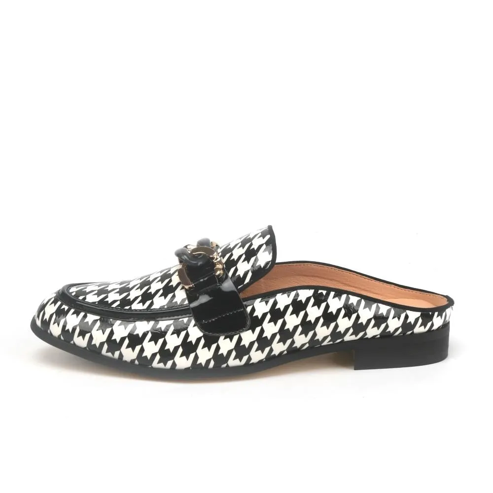 Men's Summer Concise Style Geometric Pattern Outdoor Half Slipper Shoes