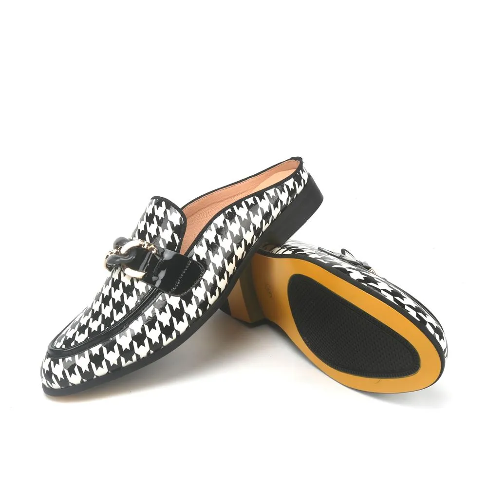 Men's Summer Concise Style Geometric Pattern Outdoor Half Slipper Shoes