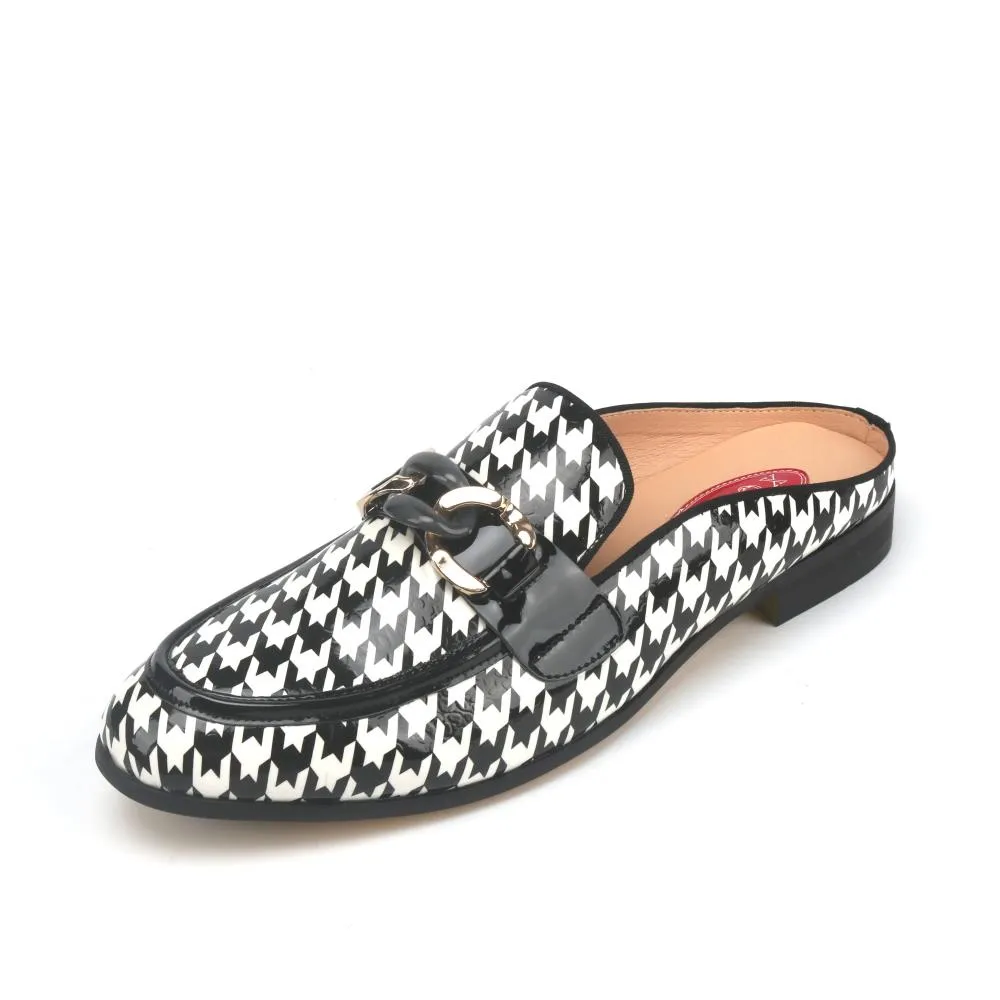 Men's Summer Concise Style Geometric Pattern Outdoor Half Slipper Shoes