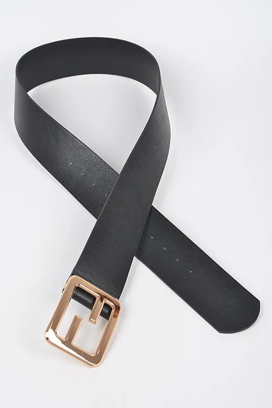 Metal Buckle Belt - Black