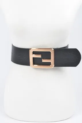 Metal Buckle Belt - Black