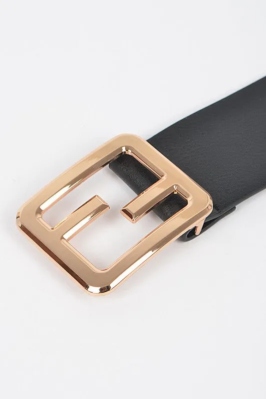 Metal Buckle Belt - Black