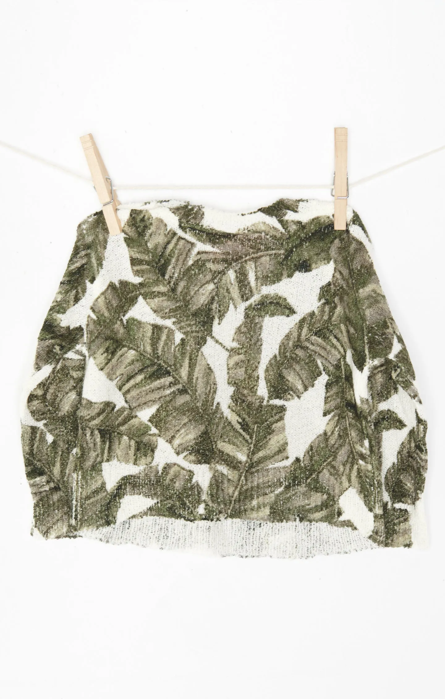 Mini Arroyo Sweater ~ Green Majestic Palm Knit