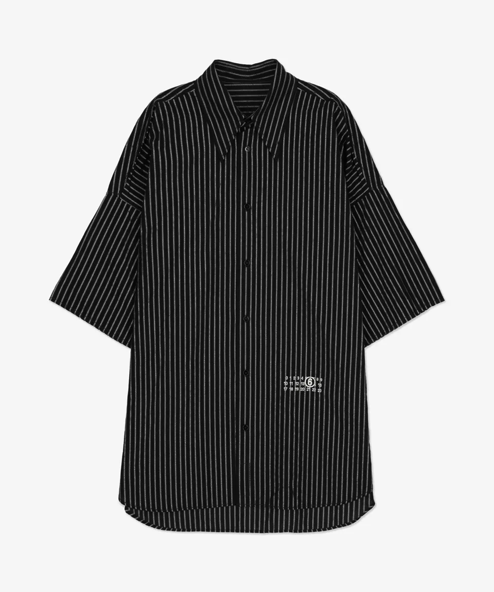 MM6 Maison Margiela  |Stripes Street Style Plain Short Sleeves Logo Shirts