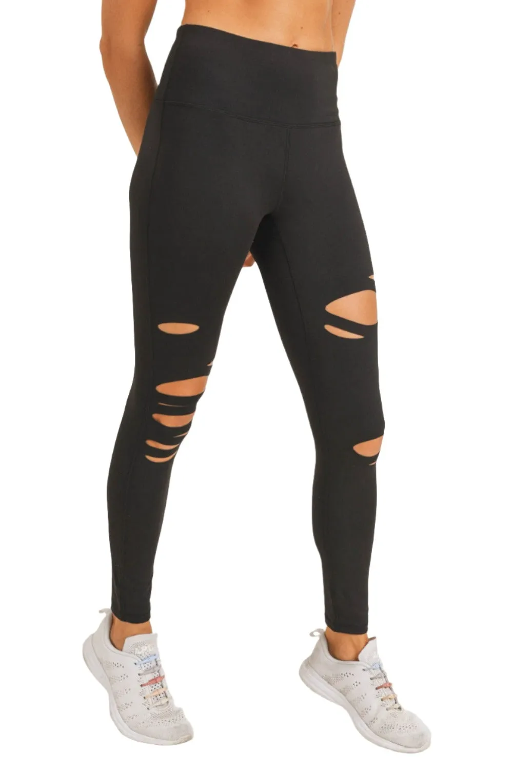 Mono B Shredded Legging  APH6216 Plus