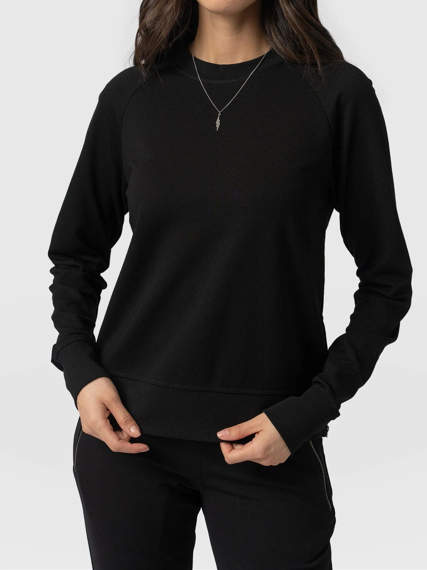 Morgan Zip Sweater - Black