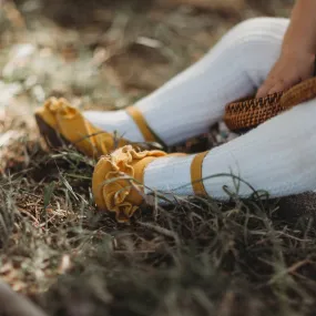 Mustard Ruffle Mary Janes