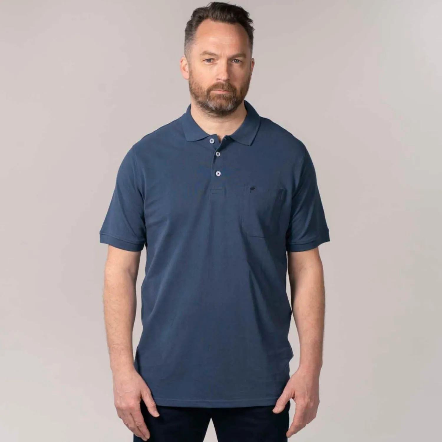 Niels Short-sleeve Polo - Dark Denim