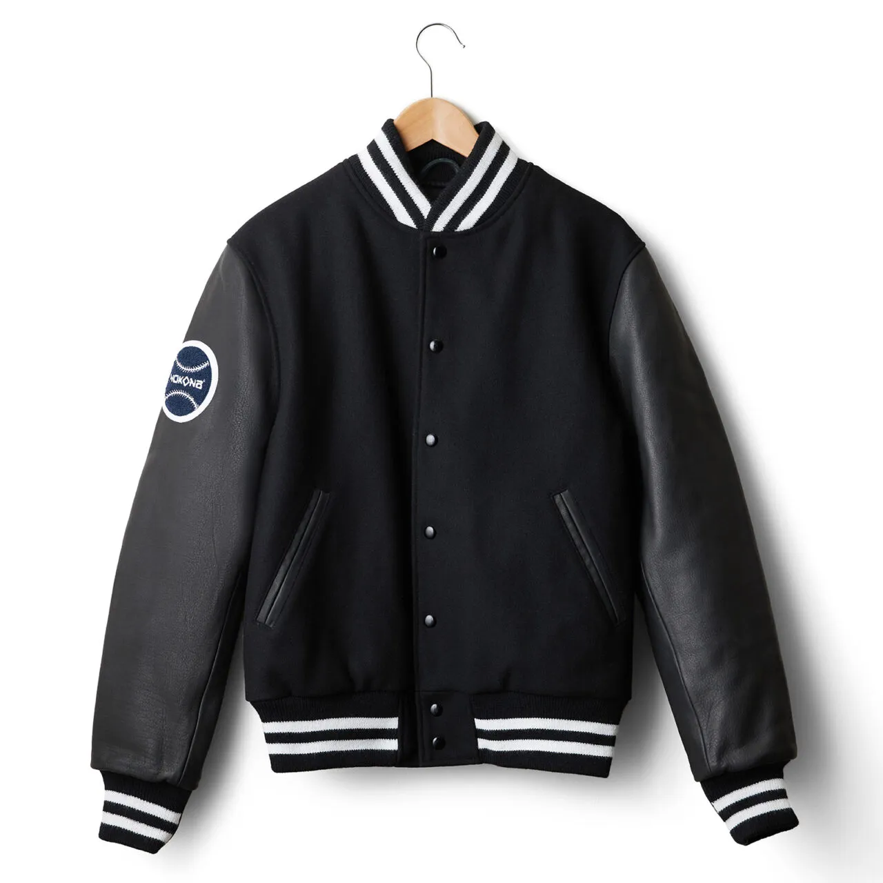 Nokona Varsity Jacket in Black – Personalize Your Patches - Nokona Ballgloves