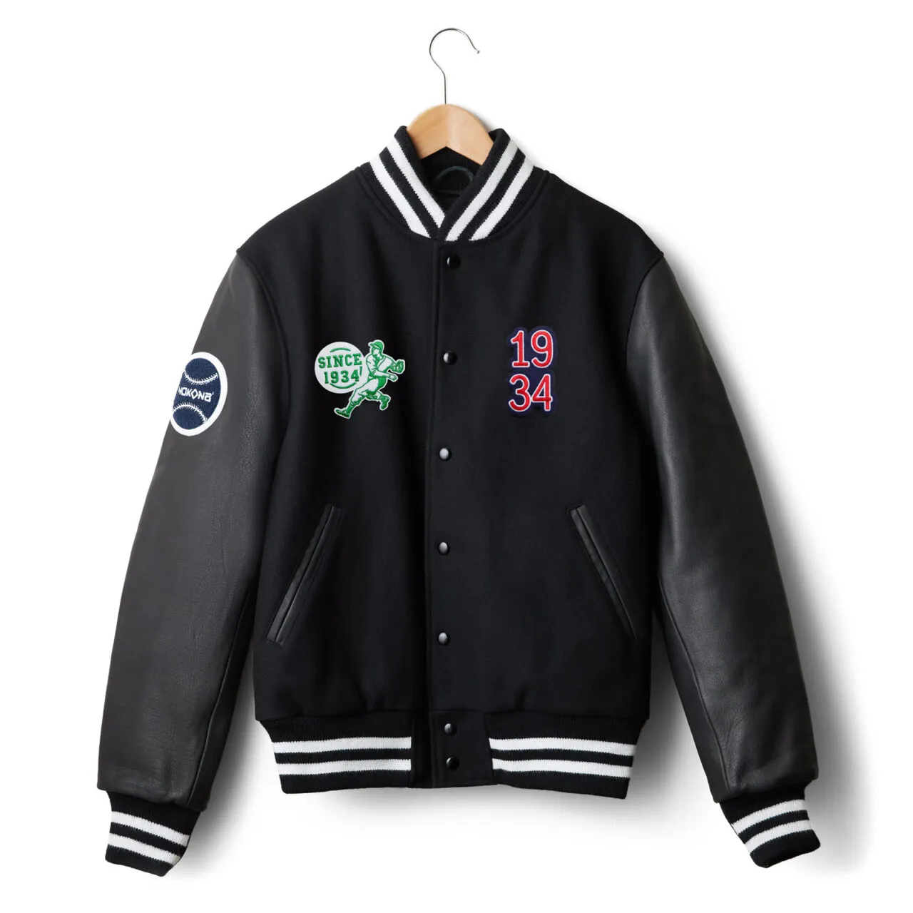 Nokona Varsity Jacket in Black – Personalize Your Patches - Nokona Ballgloves