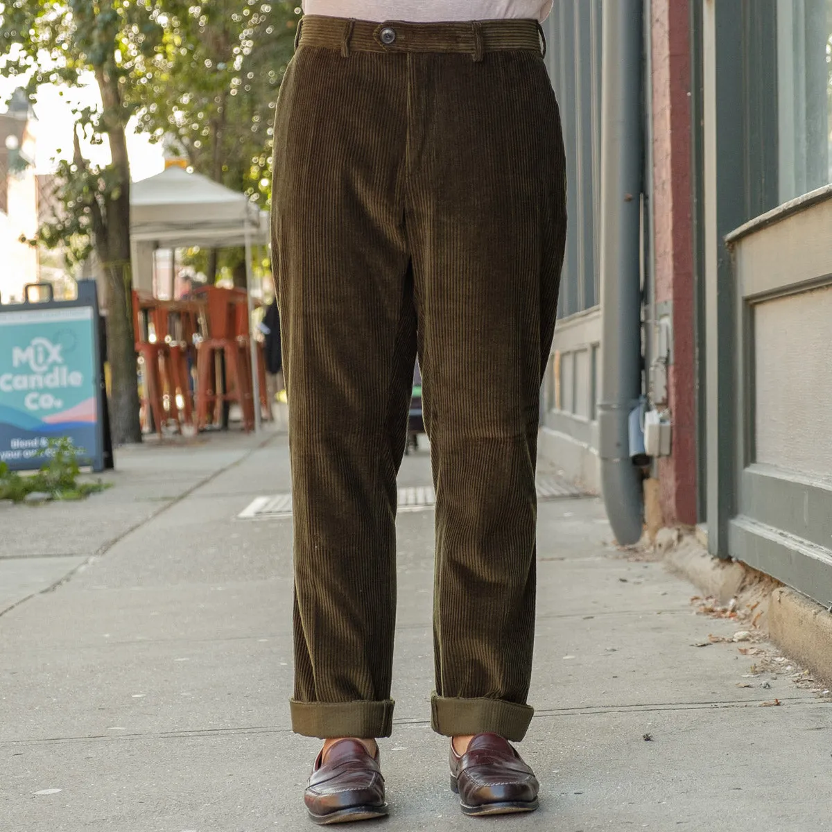 Olive Corduroy Trousers