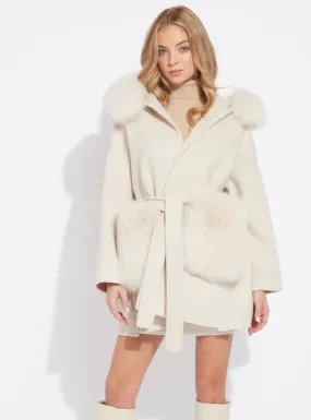 Olympia Cashmere Coat - Cream