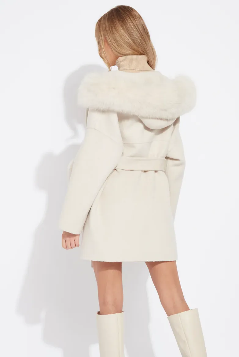 Olympia Cashmere Coat - Cream