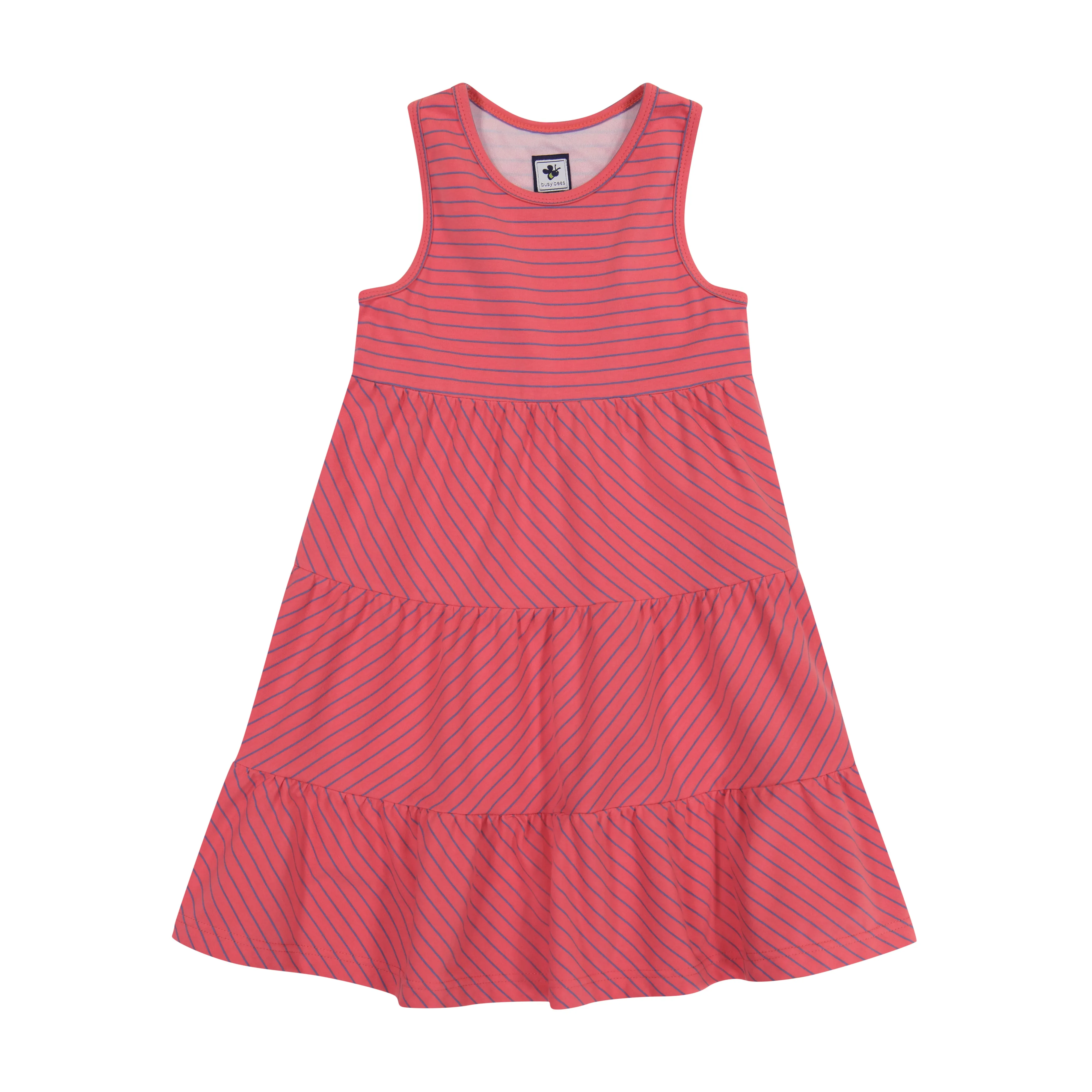 Parker Racerback Dress Red Mini Navy Stripe