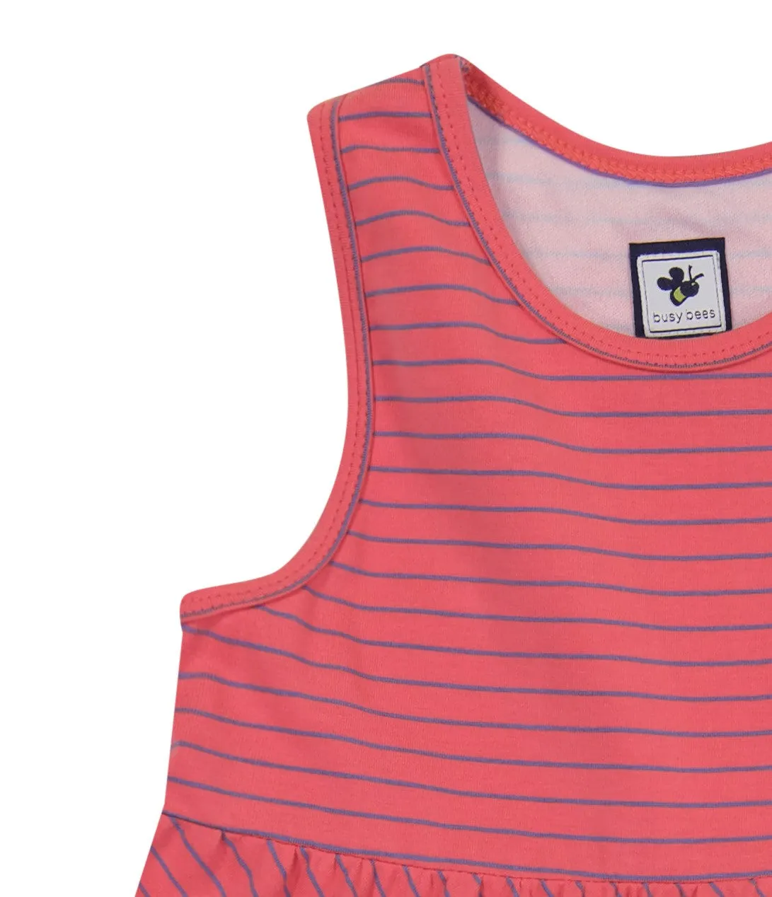 Parker Racerback Dress Red Mini Navy Stripe