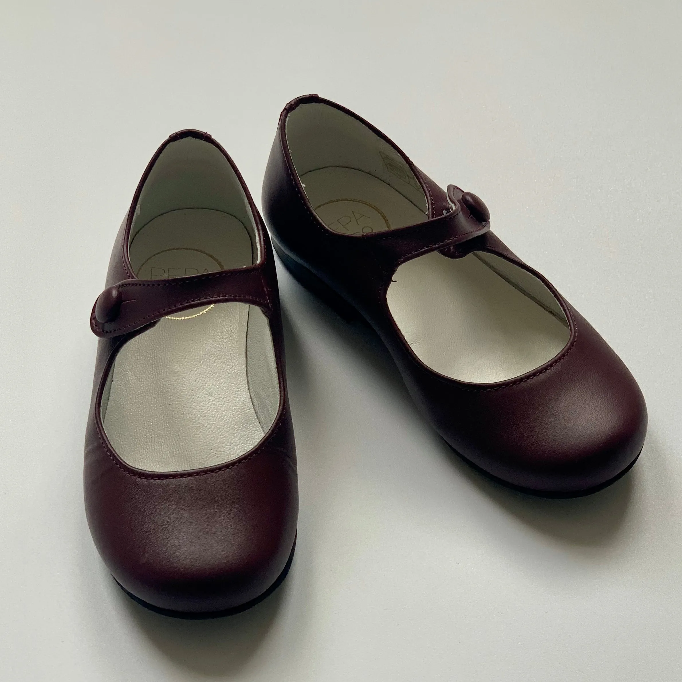 Pepa & Co Burgundy Mary-Jane Shoes: Size EU 25