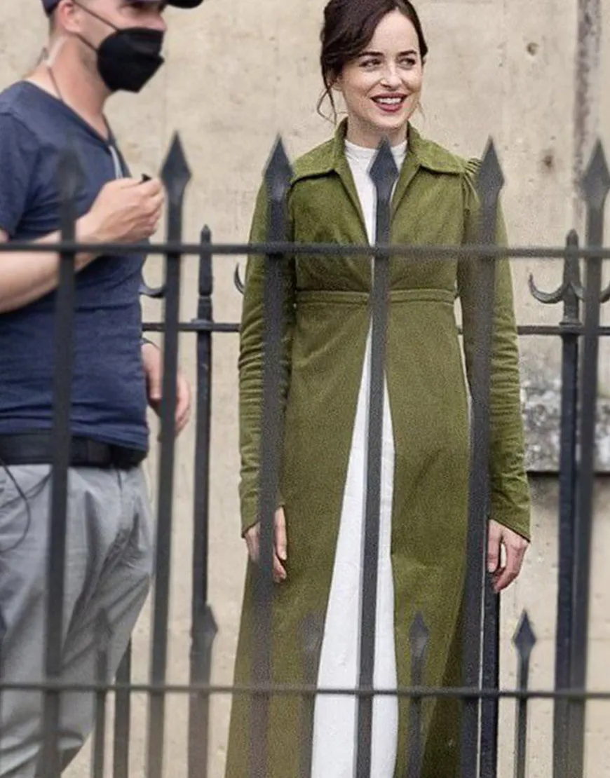 Persuasion Dakota Johnson Green Coat | Persuasion Anne Elliot Coat