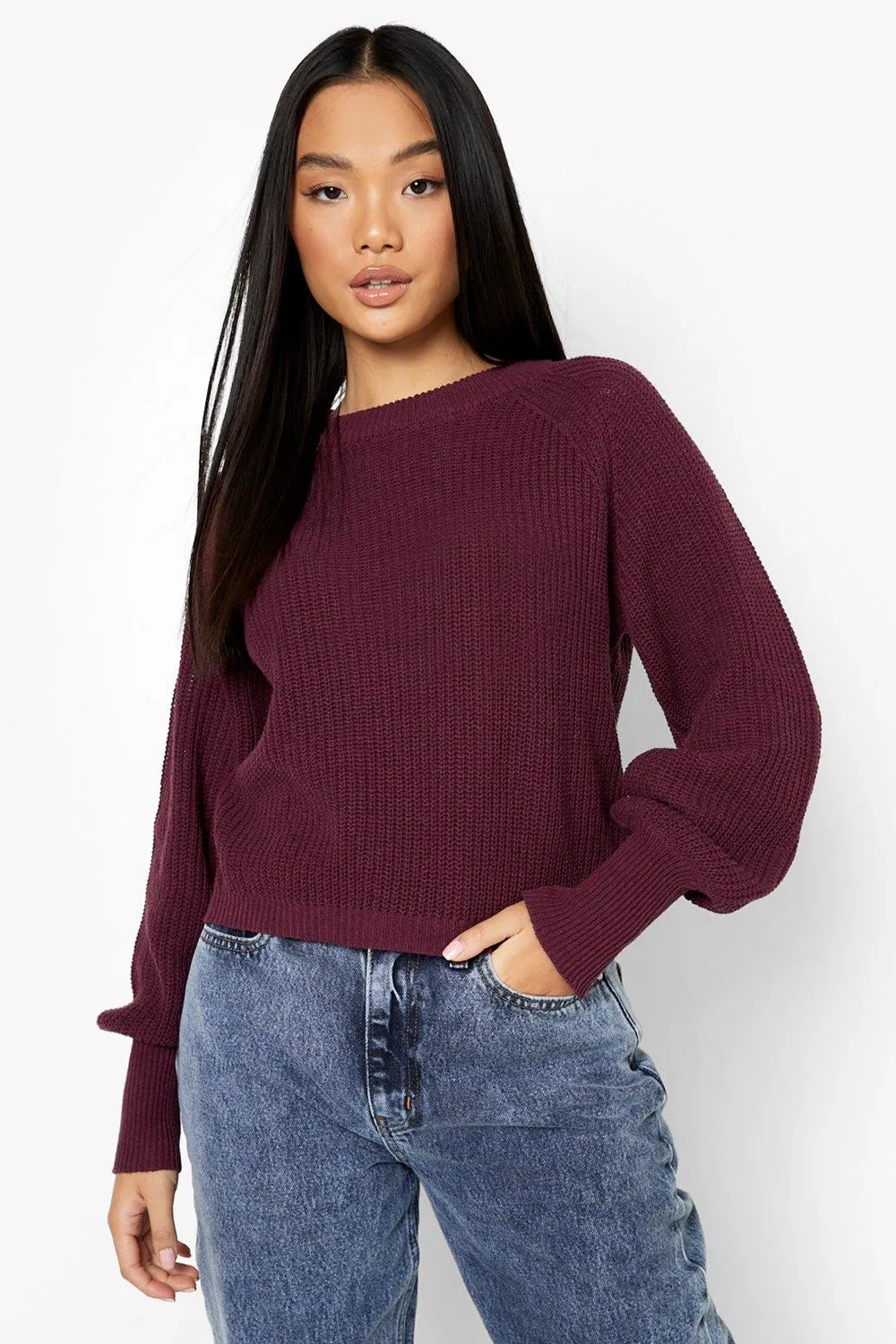 Petite Recycled Crop Sweater